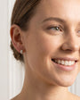 Sterling Silver Organic Three Loop Stud Earrings