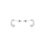 Sterling Silver Organic Three Loop Stud Earrings