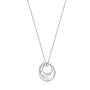 Sterling Silver Triple Interlocking Ring Necklace