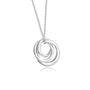 Sterling Silver Triple Interlocking Ring Necklace