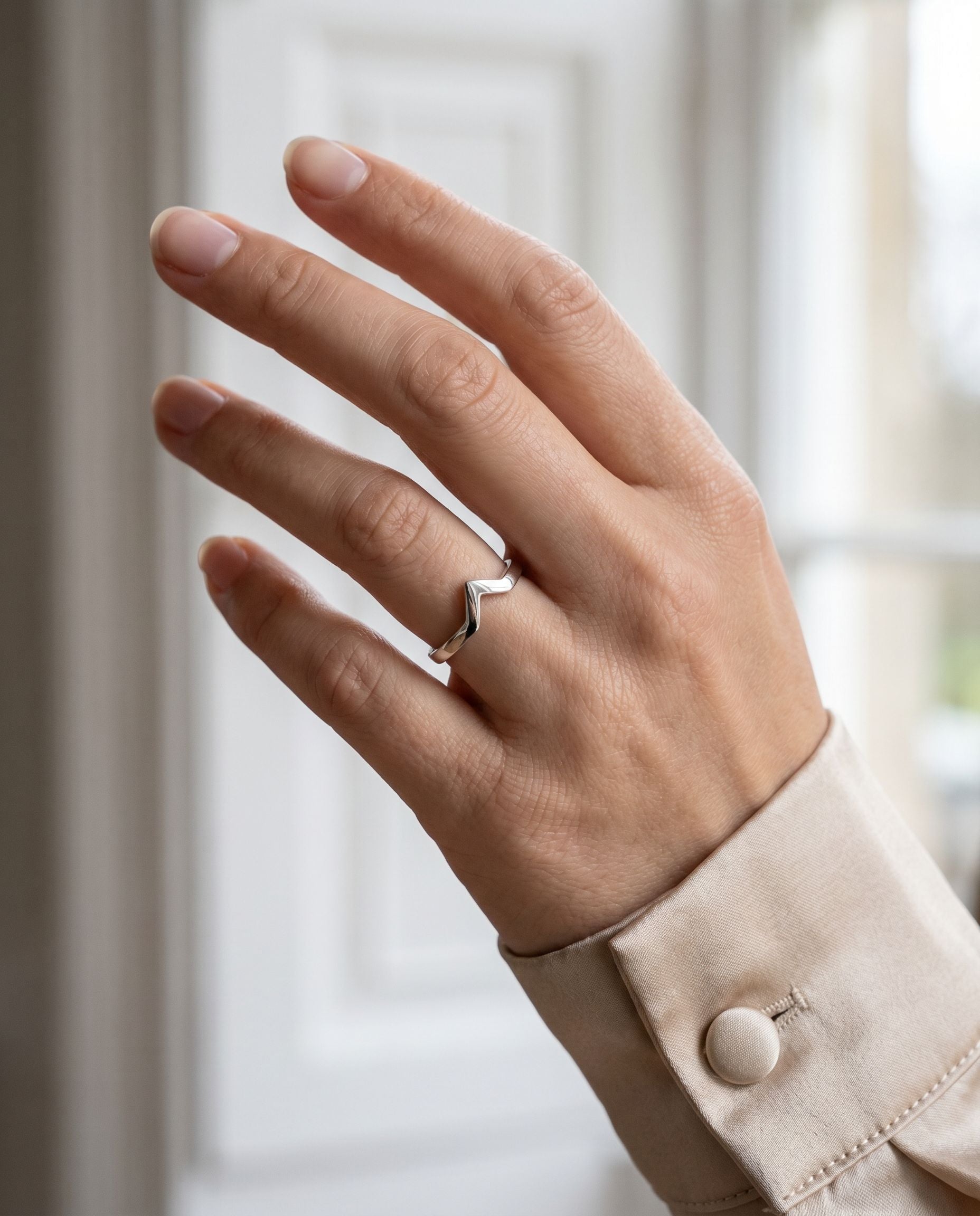 Sterling Silver 'V' Shape Ring