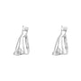 Sterling Silver 'Waves' Clip on Earrings