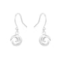 Sterling Silver 'Waves' Swirl Drop Earrings