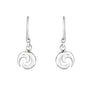 Sterling Silver 'Waves' Swirl Drop Earrings