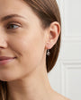 Sterling Silver 'Waves' Swirl Drop Earrings