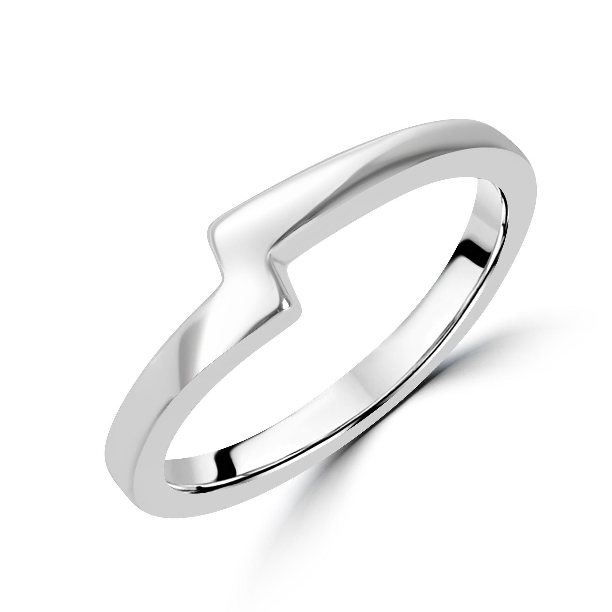 Sterling Silver Zigzag Shape Ring