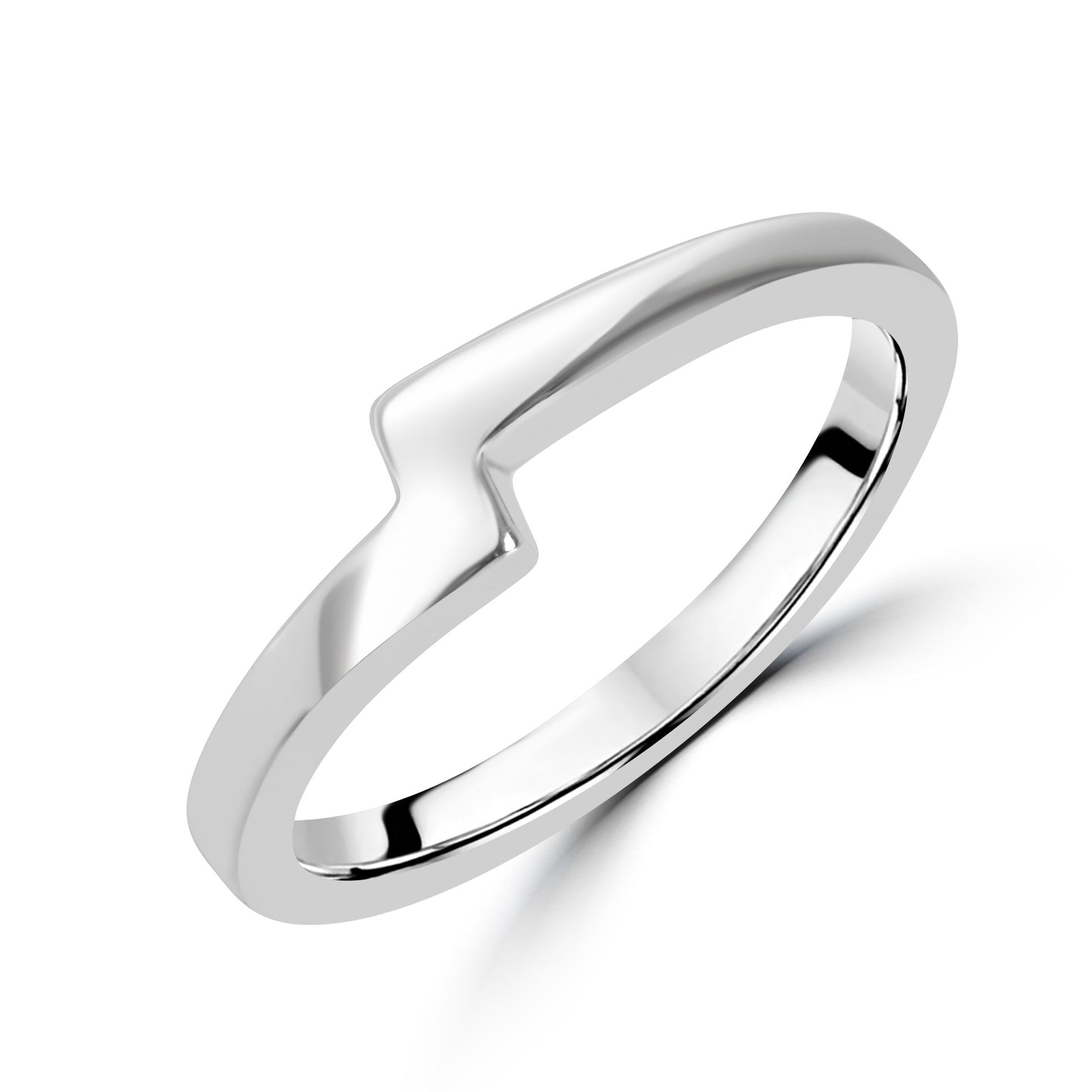 Sterling Silver Zigzag Shape Ring