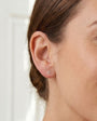 Sterling Silver and CZ Criss Cross Stud Earrings