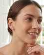 Sterling Silver and CZ Criss Cross Stud Earrings
