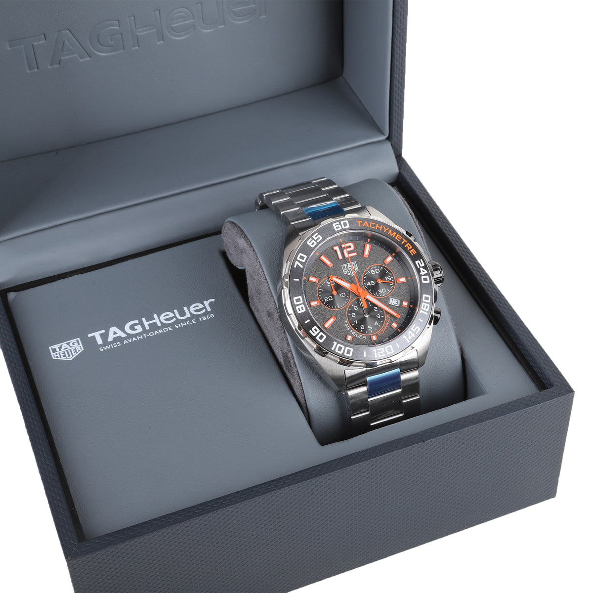 TAG Heuer Formula 1 Chronograph 43mm Grey & Orange Dial Pre-Owned Watch