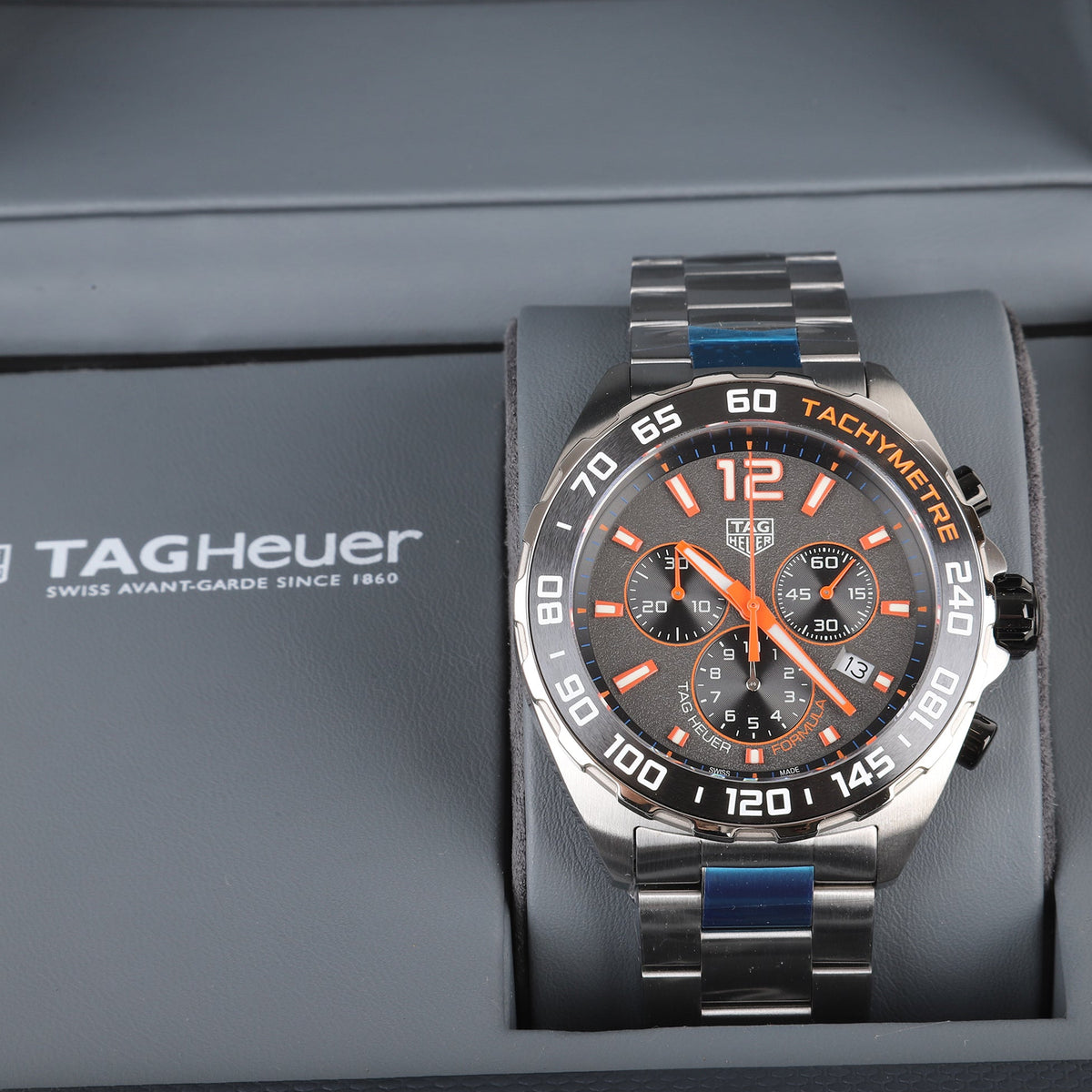 TAG Heuer Formula 1 Chronograph 43mm Grey & Orange Dial Pre-Owned Watch