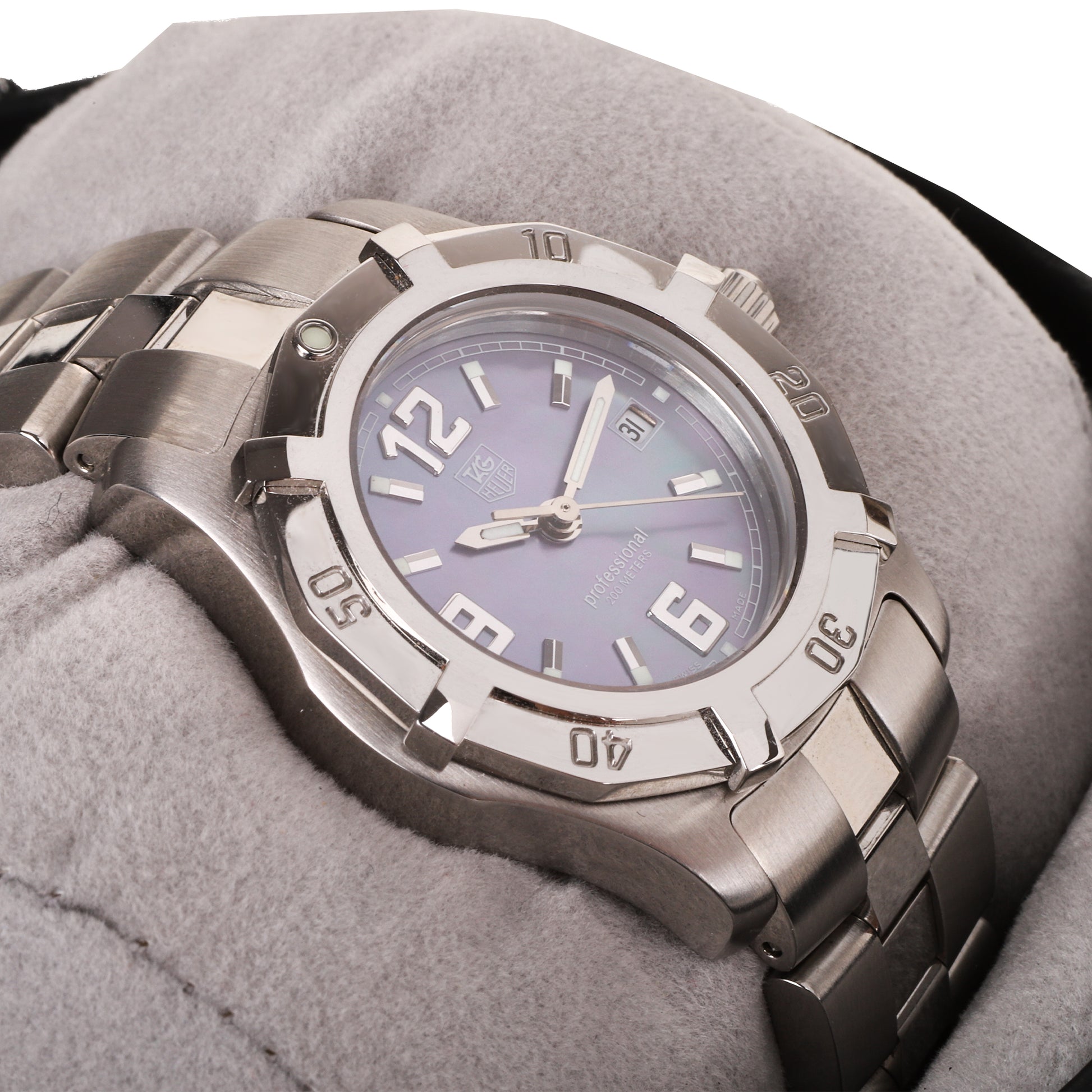 Tag Heuer 2000 Series Stainless Steel Ladies Pre-owned Watch With Blue Mother of Pearl Dial