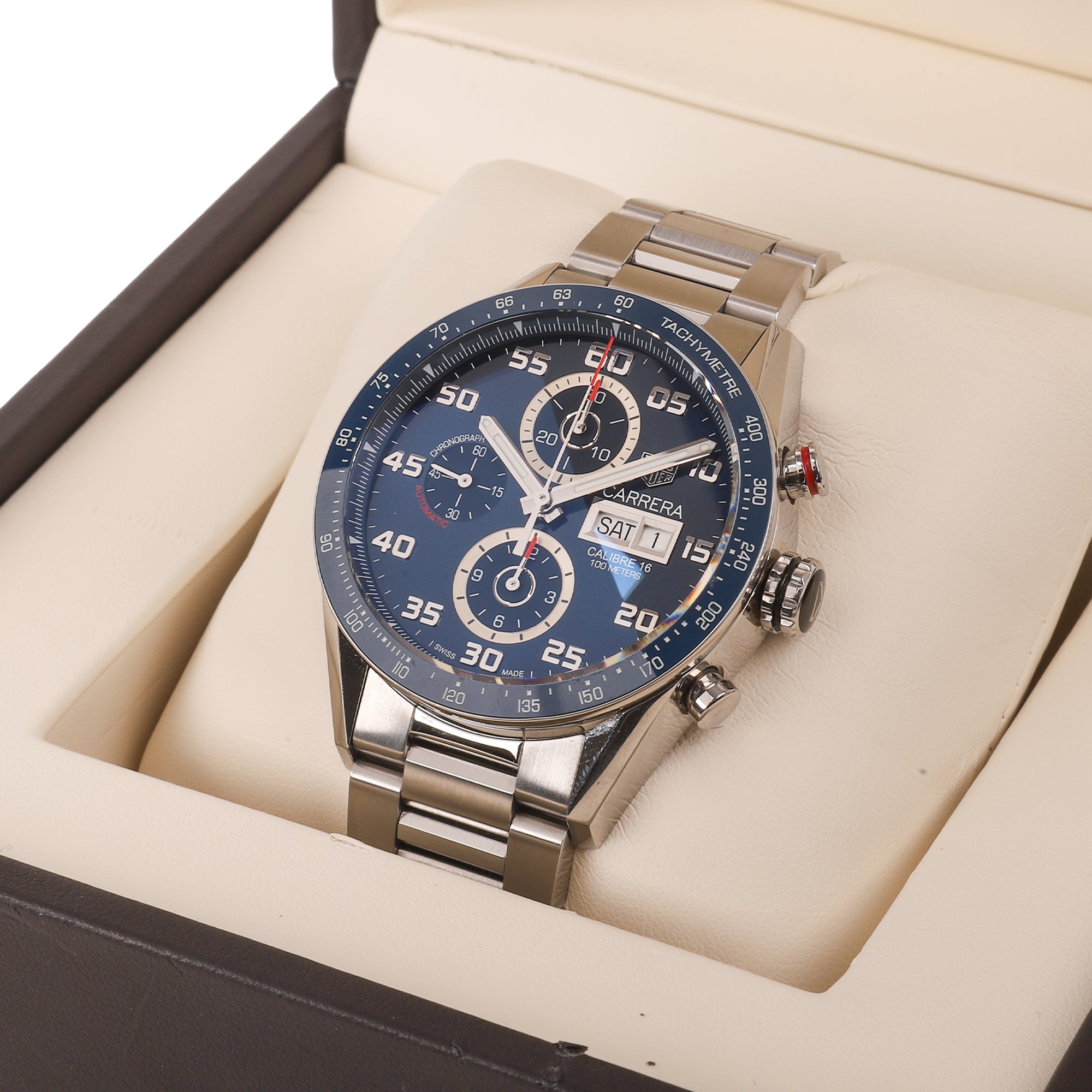 Tag Heuer Carrera Pre-owned Watch With Blue Dial