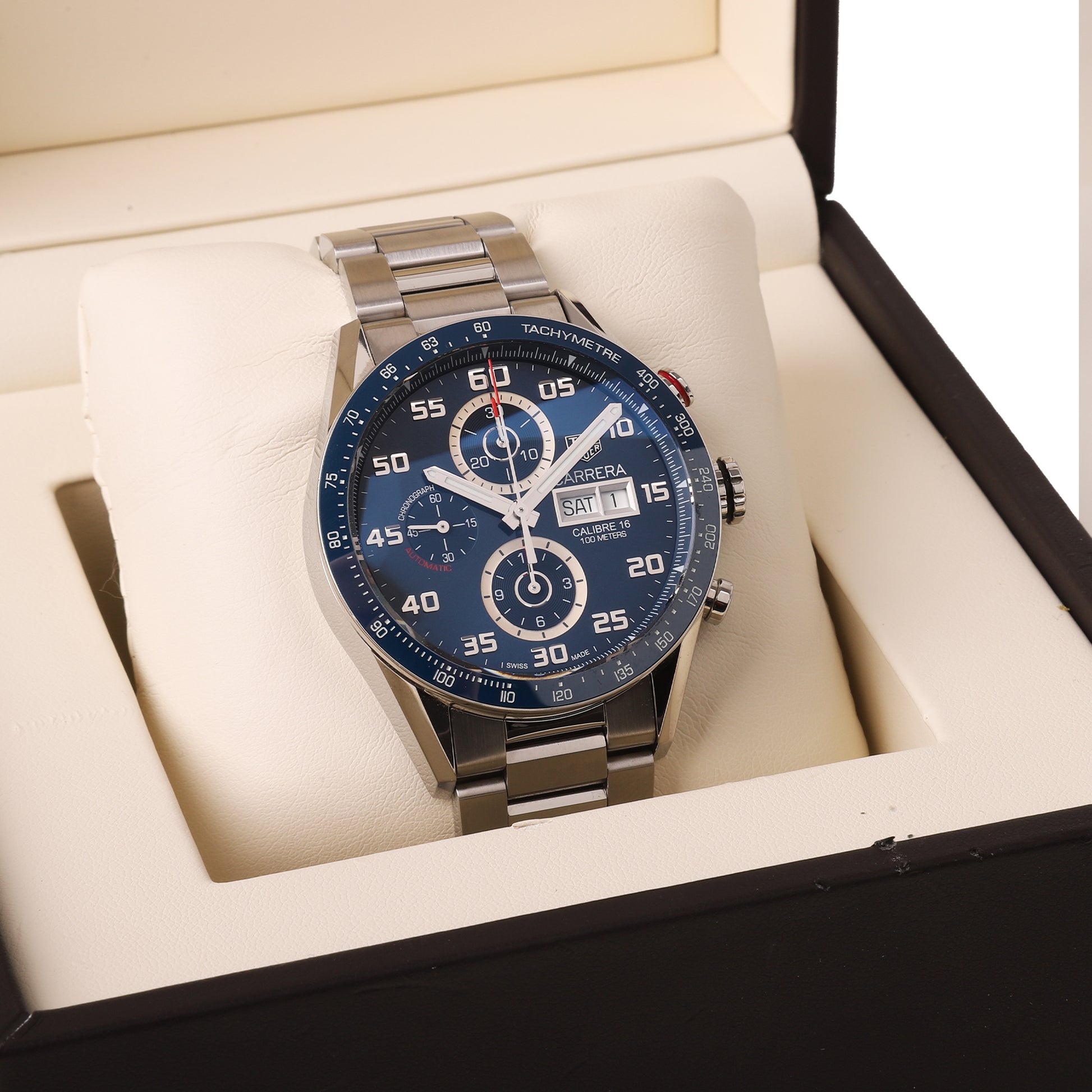 Tag Heuer Carrera Pre-owned Watch With Blue Dial