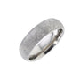 Titanium 7mm Dome Profile Wedding Ring with Wire Brush Finish