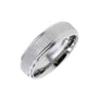 Titanium 7mm Flat Profile Wedding Ring with Linished Finish