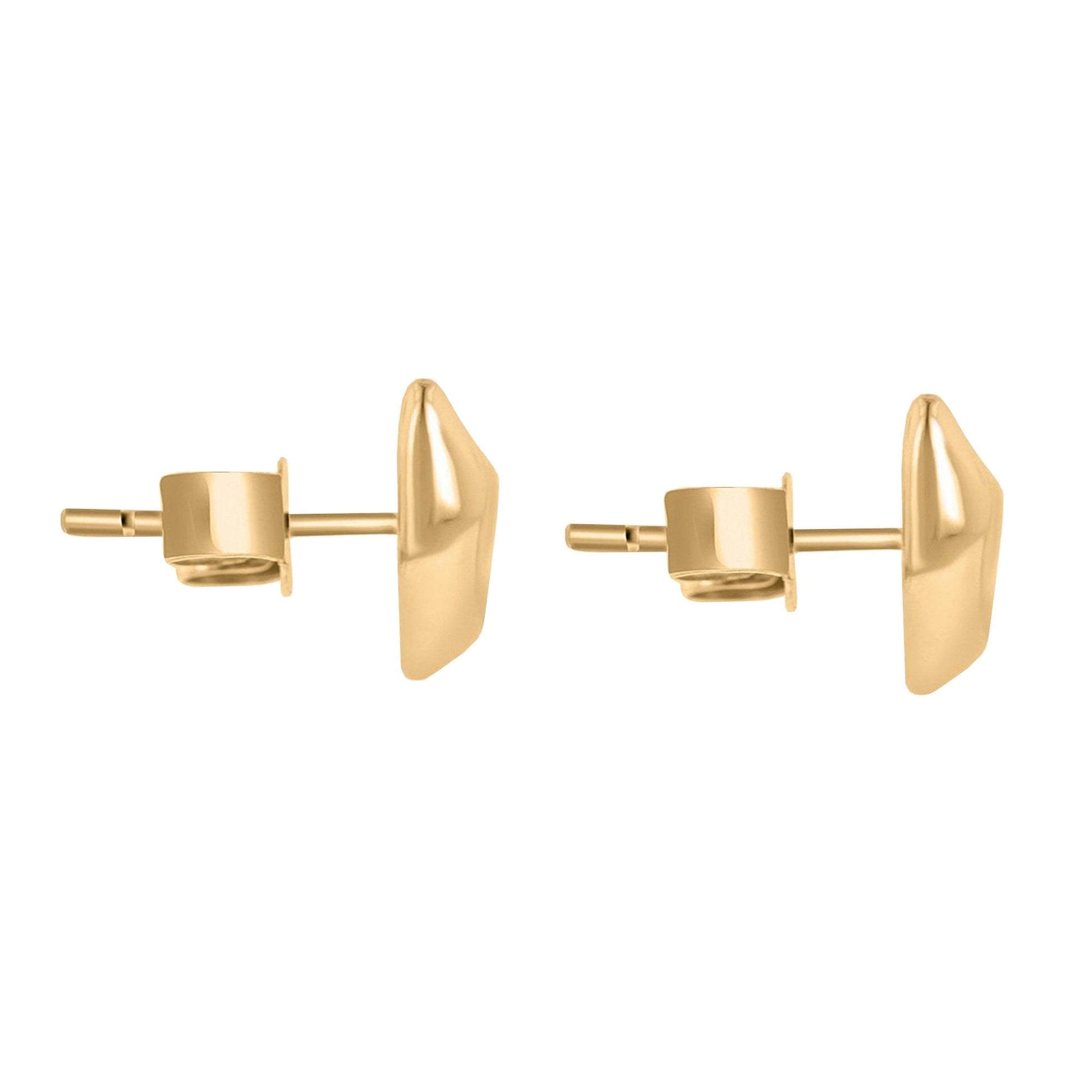 Unique 9ct Rose Gold Pebble Stud Earrings