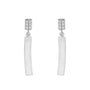 Unique Diamond Drop Pre-Owned Earrings in 18ct White Gold