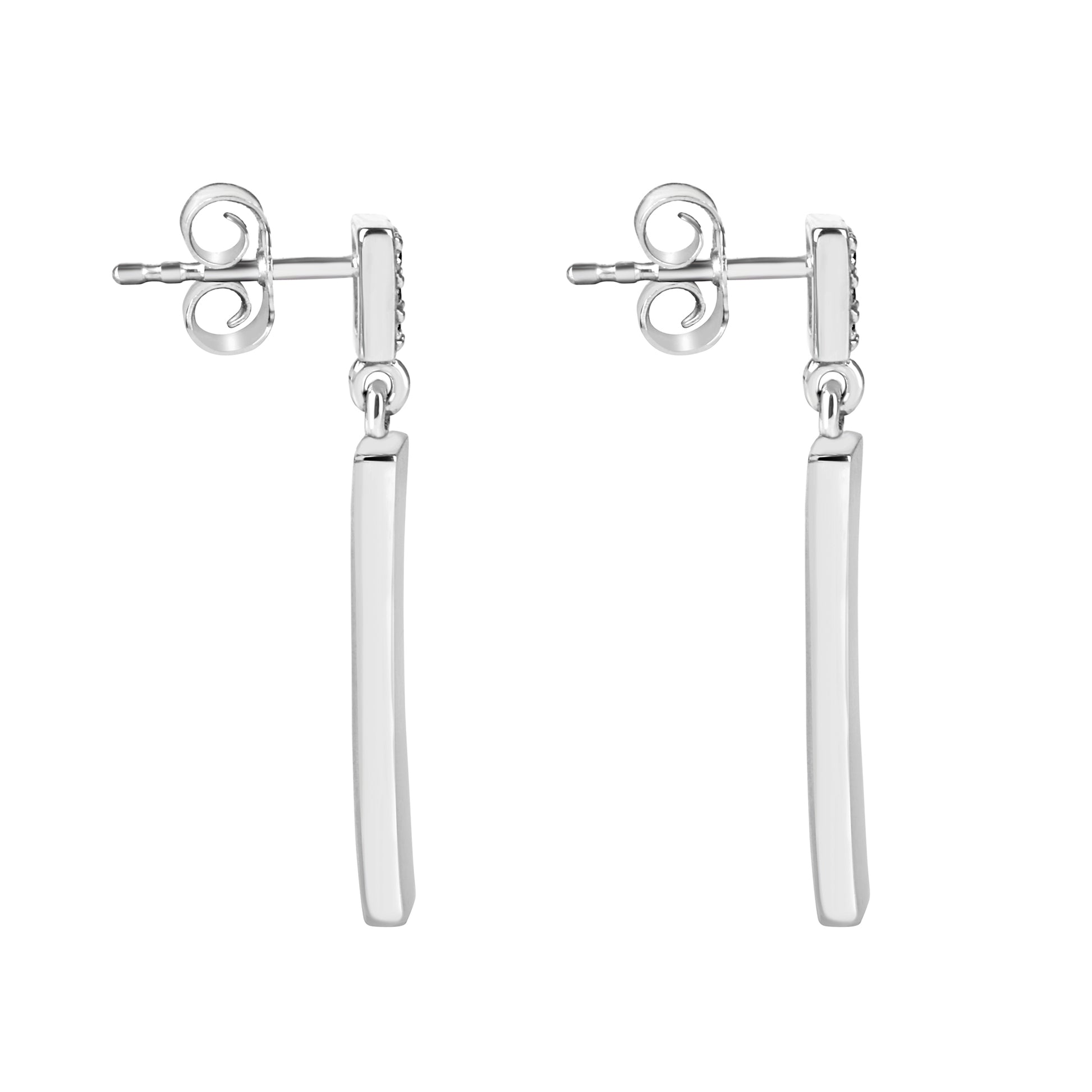 Unique Diamond Drop Pre-Owned Earrings in 18ct White Gold