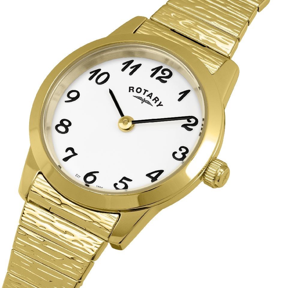 Ladies Rotary PVD on Steel Watch With Expanding Bracelet
