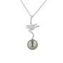White Gold Tahitian Pearl and Diamond Necklace