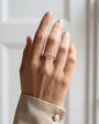 White and Pink Diamond Butterfly Ring in 18ct Gold