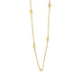 Yellow Gold Marquise Bead Trace Necklace