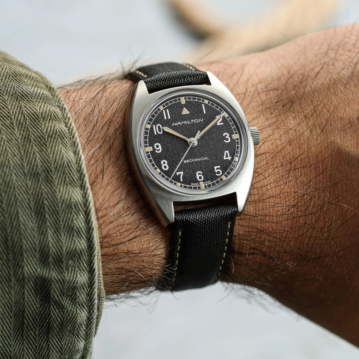 ZULUDIVER Mayday Regatta Black Sailcloth Watch Strap 20mm