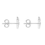 Sterling Silver Three Leaf Studs