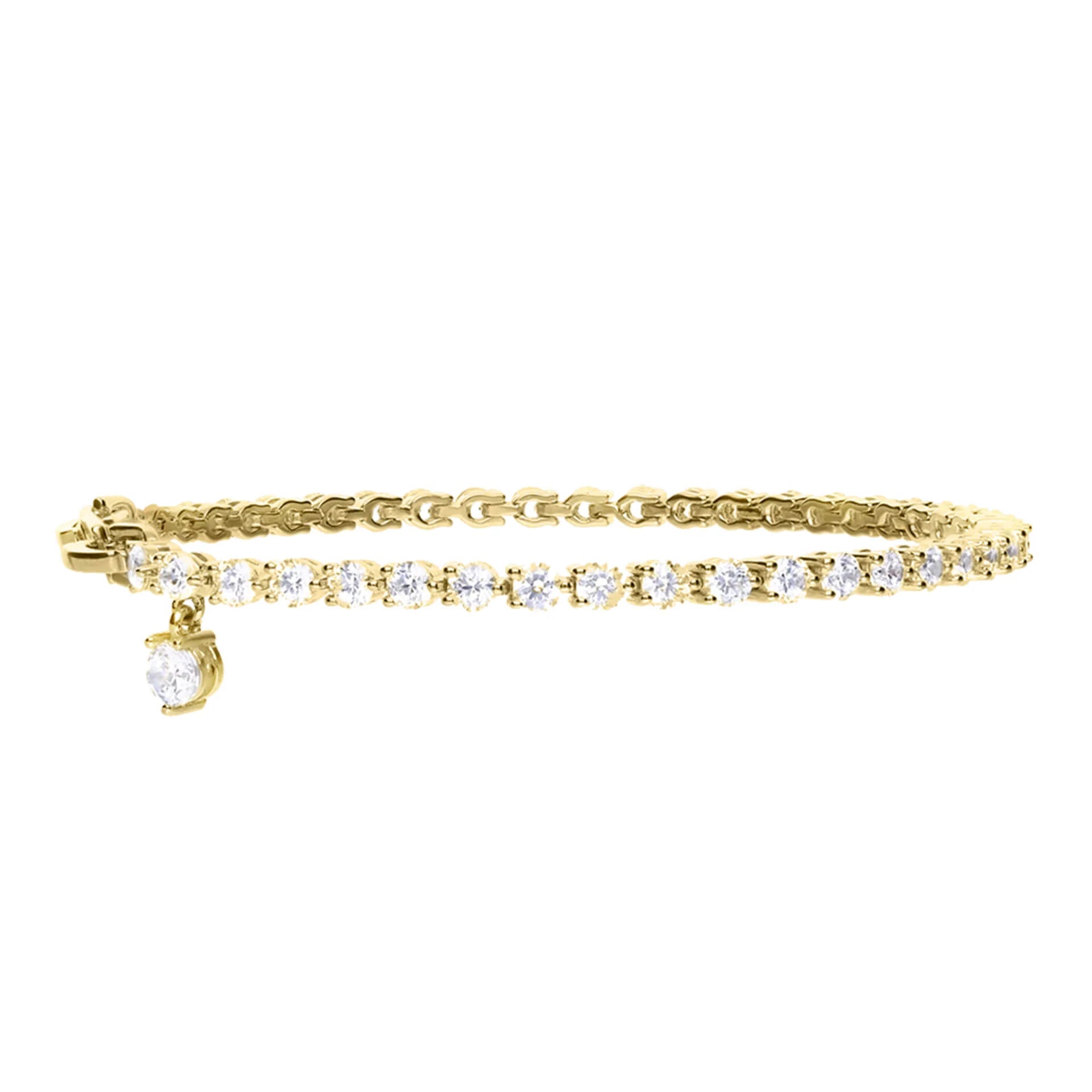 Diamonfire 24ct Gold Plated Cubic Zirconia Tennis Bracelet