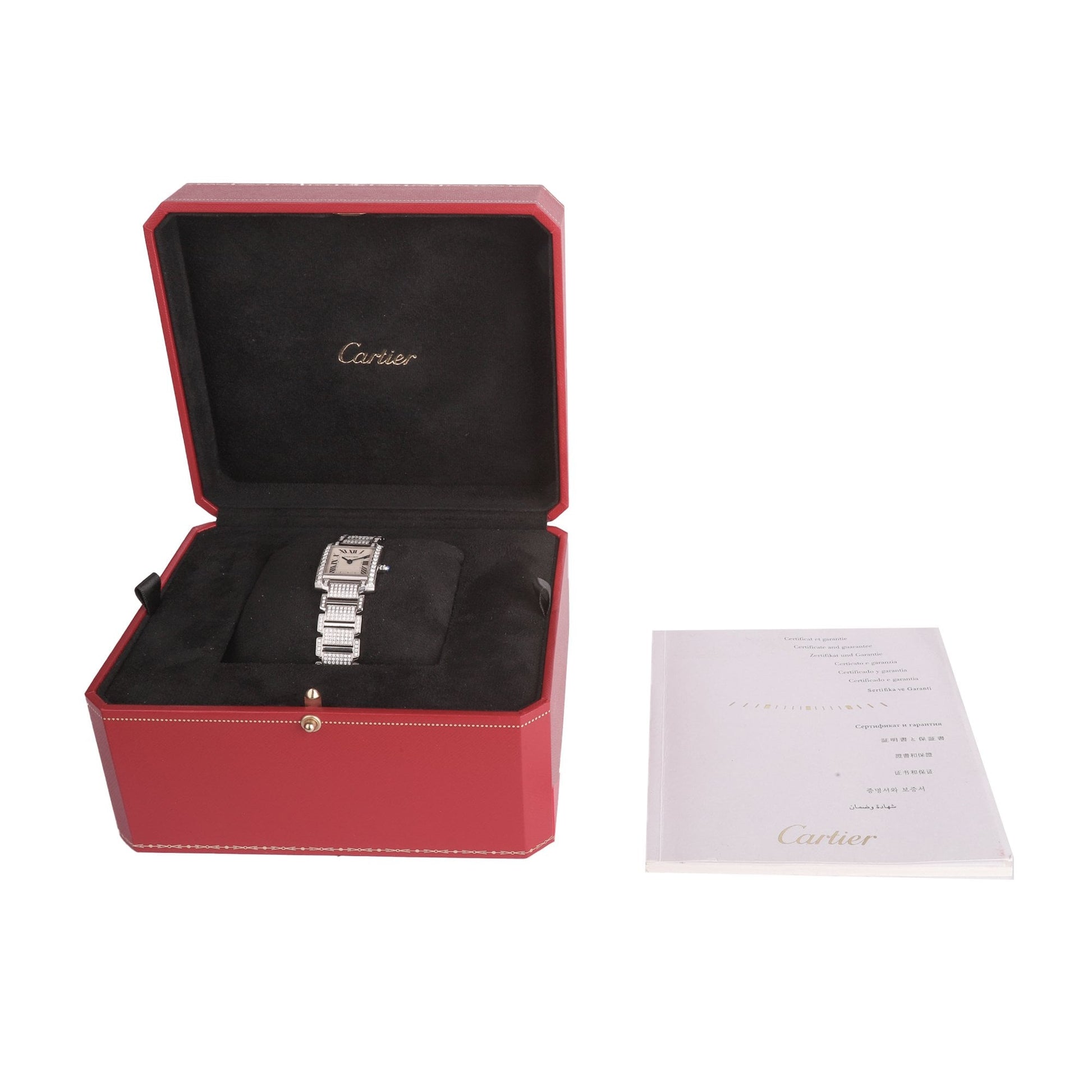 Cartier Tank Francaise with Afterset Diamond Bezel & Bracelet Pre-Owned Watch