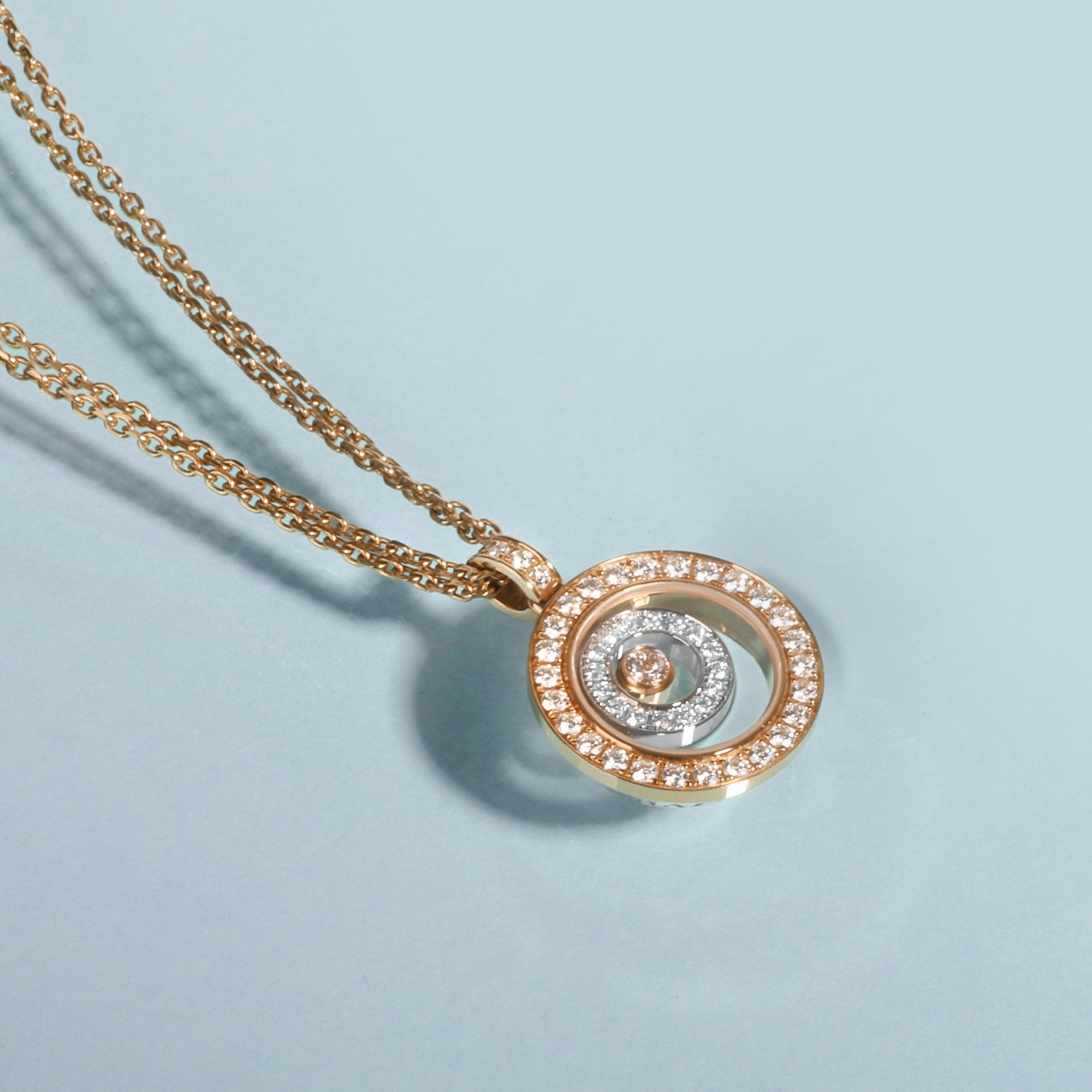 Chopard 18ct White/ Rose Gold Pendant 'Happy Spirit' Pre-Owned