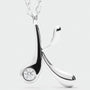 PDPAOLA sterling silver initial K necklace with round cubic zirconia