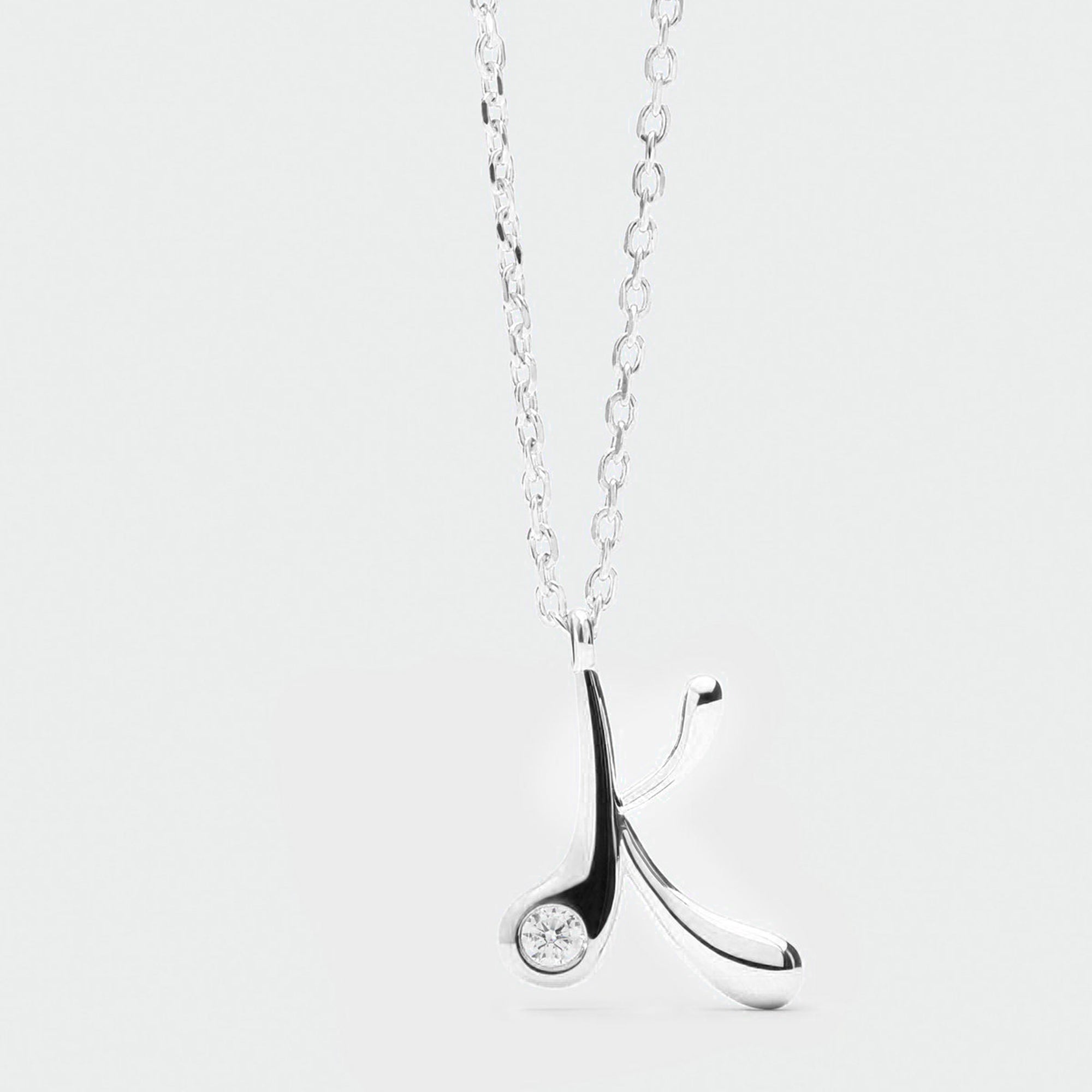 PDPAOLA sterling silver initial K necklace