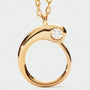 PDPAOLA Gold plated silver initial O necklace