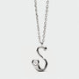 PDPAOLA sterling silver initial S necklace