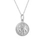 Blue John Round Silver with St Christopher Necklace on Reverse (15mm)