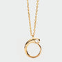 PDPAOLA Gold plated silver initial O necklace