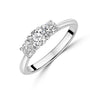Platinum Three Stone GIA Cert Diamond Total 0.80ct Ring