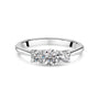 Platinum Three Stone GIA Cert Diamond Total 0.80ct Ring