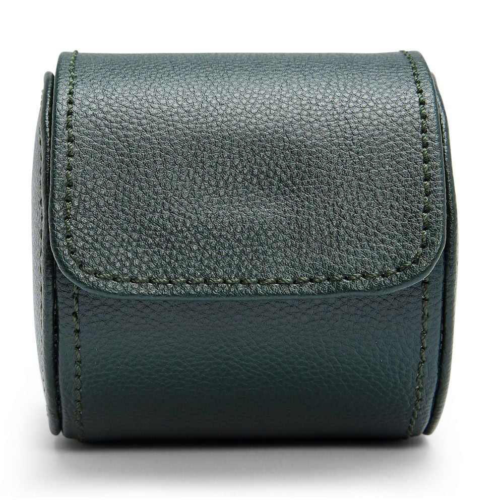 Single Watch Travel Roll in British Racing Green