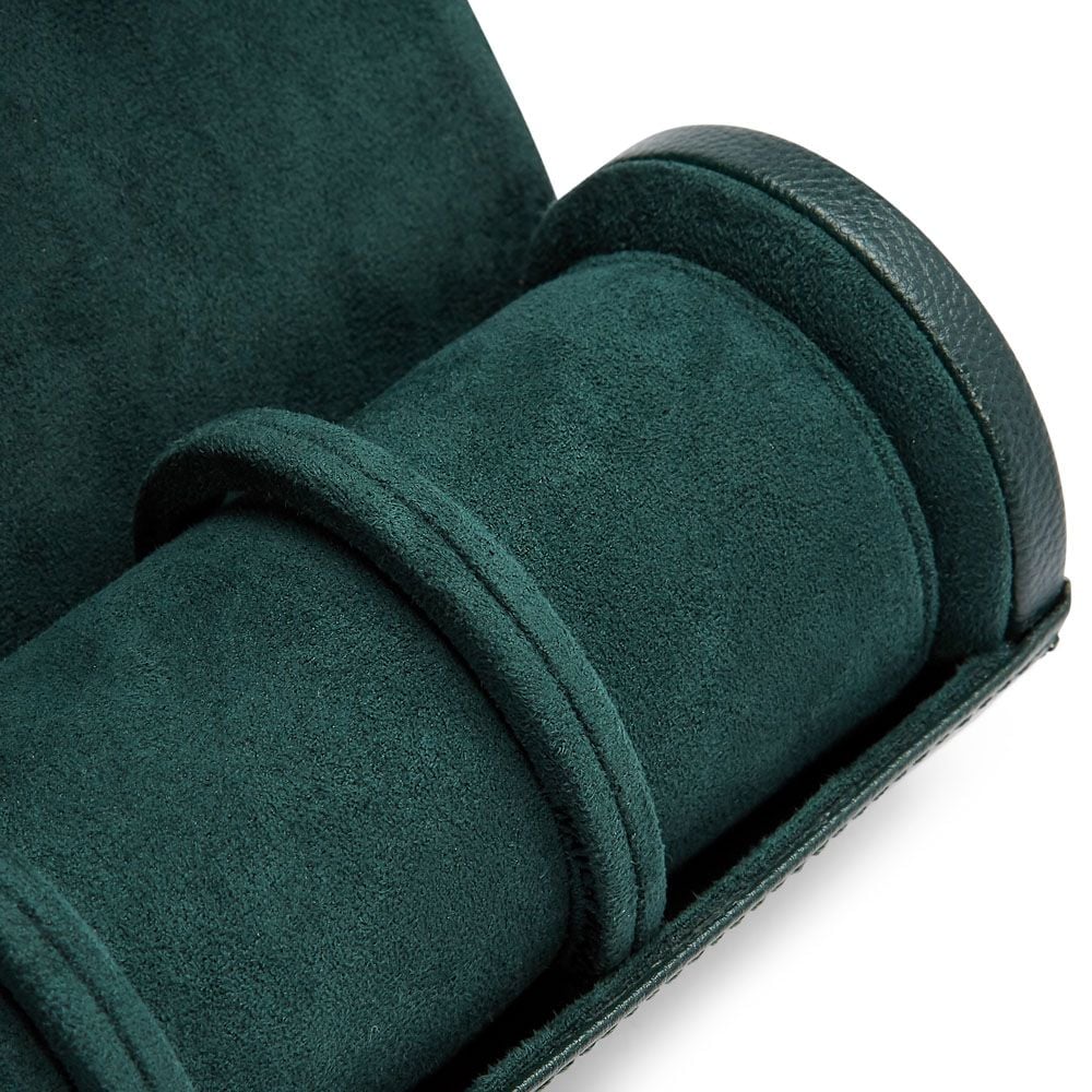 Triple Watch Travel Roll in British Racing Green