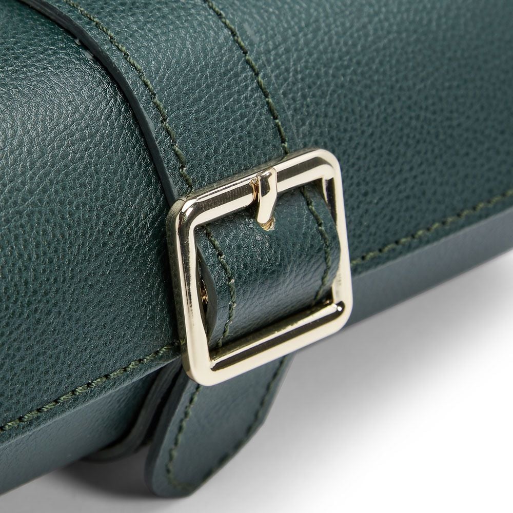 Triple Watch Travel Roll in British Racing Green